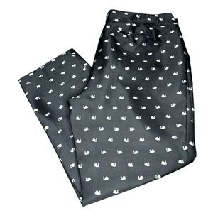 Talbots Women's Black Swan Print Lined Ankle Pants with Pockets - Size‎ 16, RSVP